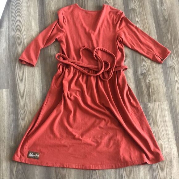 EEEUC MATILDA JANE WOMENS KIMONO LEAVE DRESS IN PAPRIKA SIZE MEDIUM - Picture 8 of 9